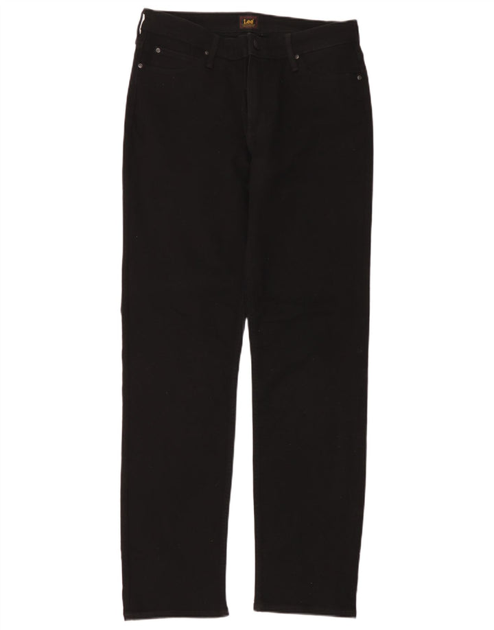 Lee Womens Marion Straight Jeans W34 L33 Μαύρο βαμβακερό