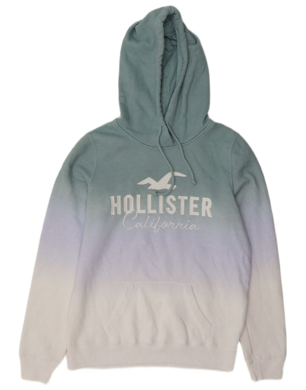 Hollister Γυναικείο Hoodie Jumper UK 14 Medium Grey Colourblock Βαμβακερό
