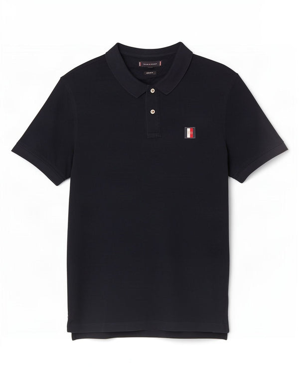 Tommy Hilfiger Ανδρικό πουκάμισο Polo με κανονική εφαρμογή XL Navy Blue βαμβακερό