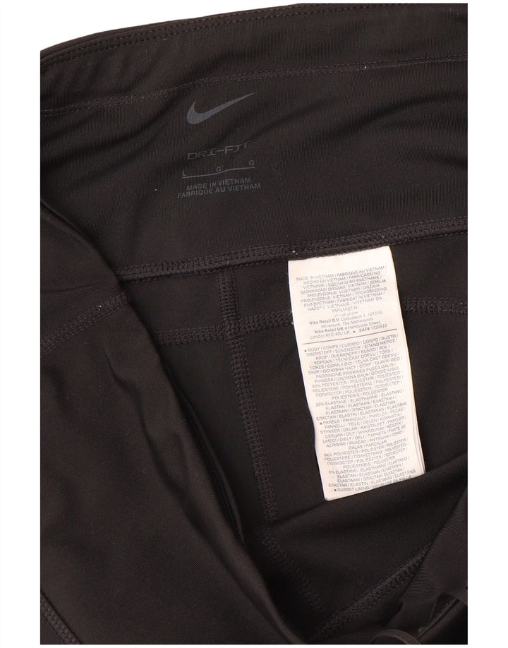 Γυναικεία γραφικά κολάν Nike UK 14 Large Black Polyester