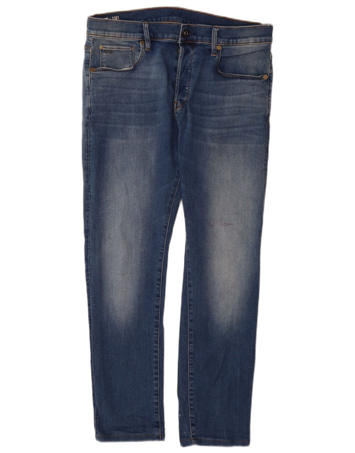 Ανδρικό Slim Jeans G-Star W34 L32 Μπλε βαμβακερό