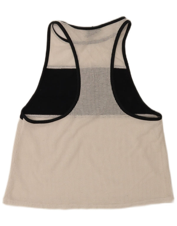 Γυναικείο γιλέκο γραφικών Nike Top UK 14 μεσαίου λευκού χρώματος αθλητικά