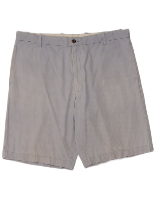 Marks & Spencer Mens Blue Harbour Chino Shorts W40 XL Blue Pinstripe Cotton