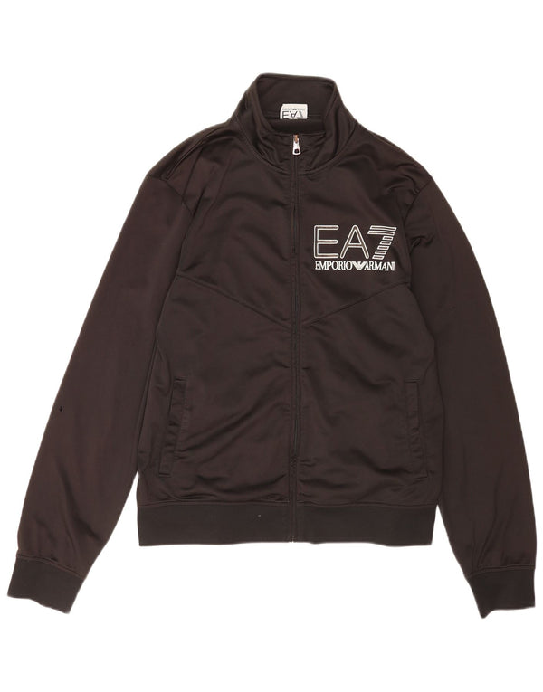 Emporio Armani Ανδρική φόρμα γυμναστικής με γραφικά Top Jacket Large Black Polyester