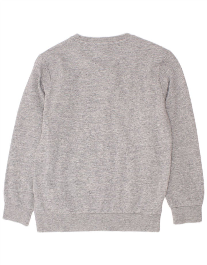 Champion Boys Graphic Sweatshirt Jumper 9-10 Years Medium Grey Flecked