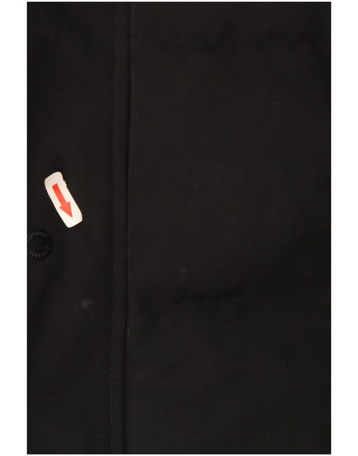 Superdry Ανδρική κουκούλα με επένδυση Gilet UK 40 Μεγάλος Μαύρος Πολυεστέρας
