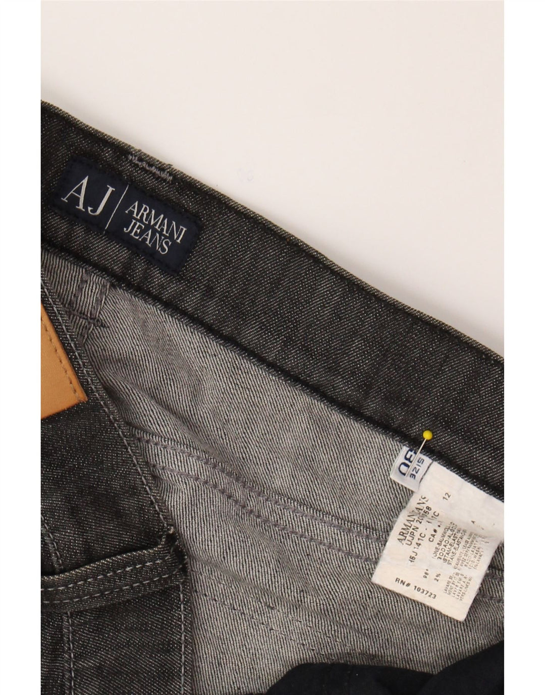 ARMANI Womens Skinny Jeans W30 L33 Grey Cotton Vintage Armani and Second-Hand Armani from Messina Hembry 