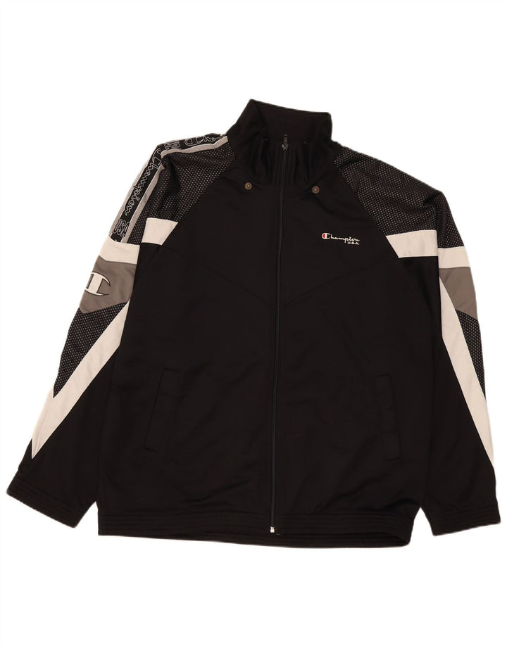 Ανδρική φόρμα Champion Graphic Top Jacket XL Black Colourblock