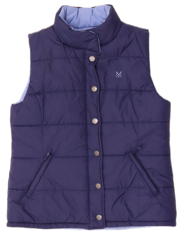 Crew Clothing Γυναικεία αναστρέψιμη επένδυση Gilet UK 12 Medium Navy Blue Nylon