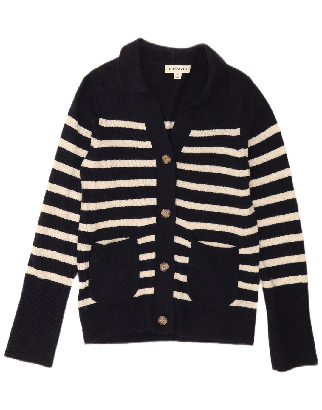 Marks & Spencer Γυναικείο πουλόβερ Cardigan Autograph UK 8 Small Navy Blue
