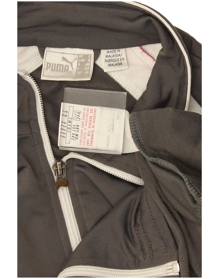 Puma γυναικεία αθλητική φόρμα Top Jacket UK 14 Large Grey Colourblock Polyester