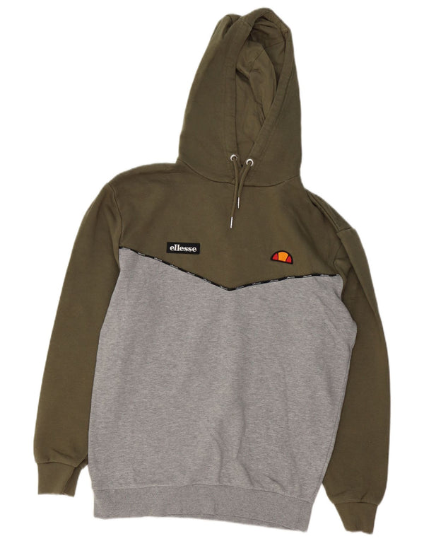 Ανδρικό γραφικό κουκούλα ELLESSE Small Khaki Colourblock Βαμβακερό