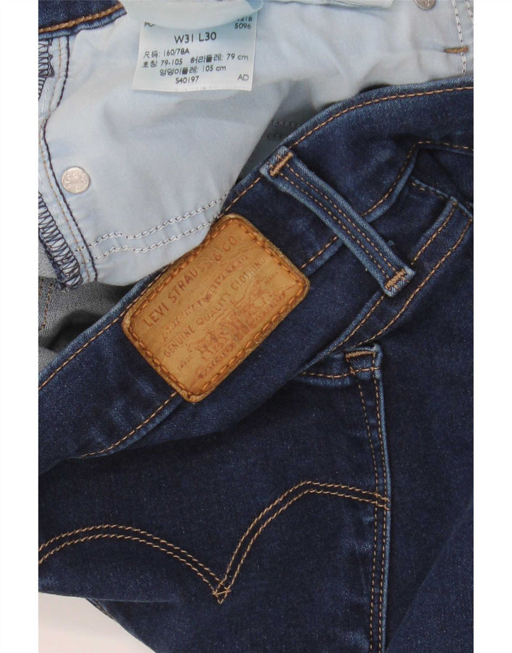 Levi's Womens Slim Cropped Jeans W31 L26 Navy Blue Cotton