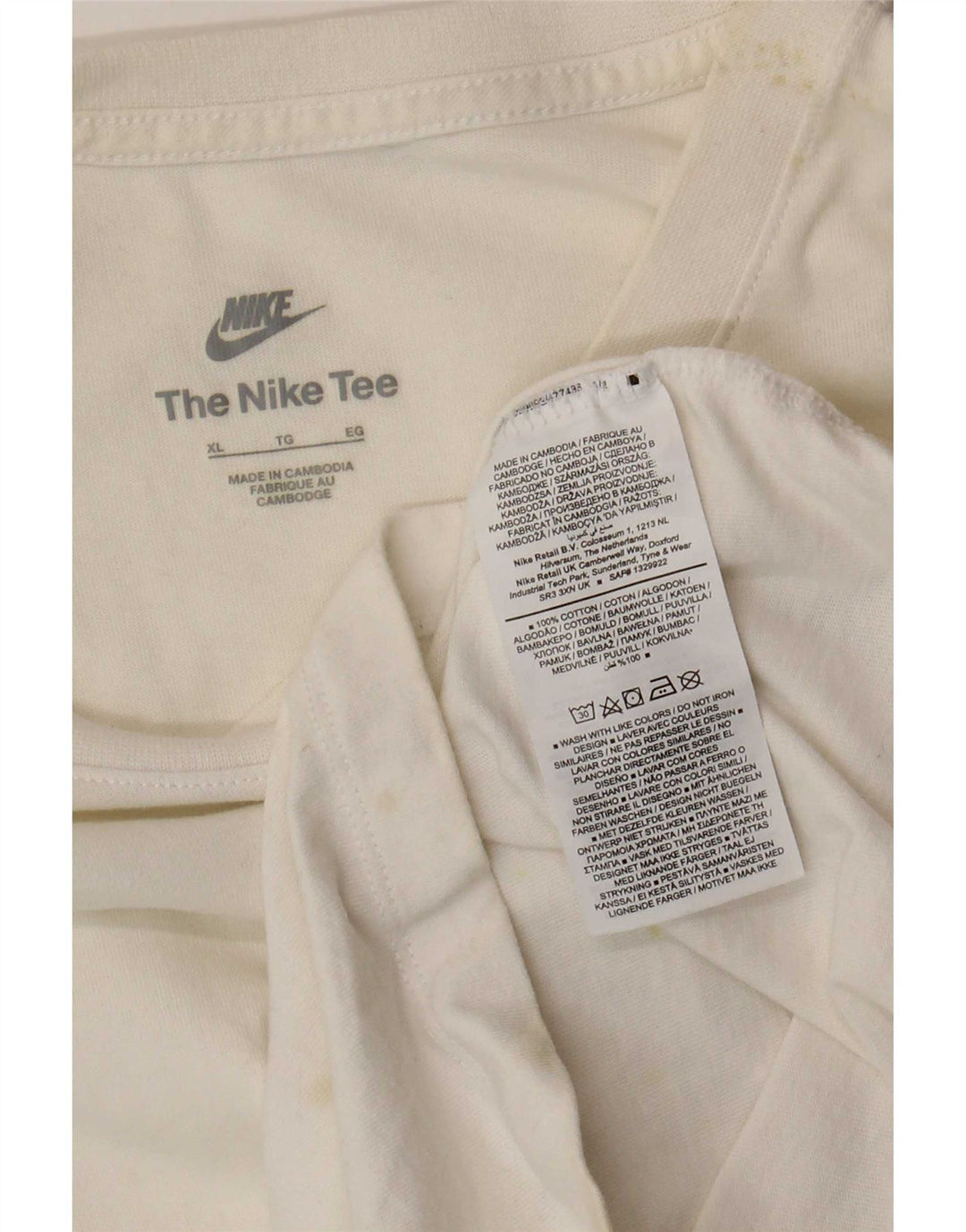 Ανδρικό T-Shirt Nike XL Λευκό βαμβακερό