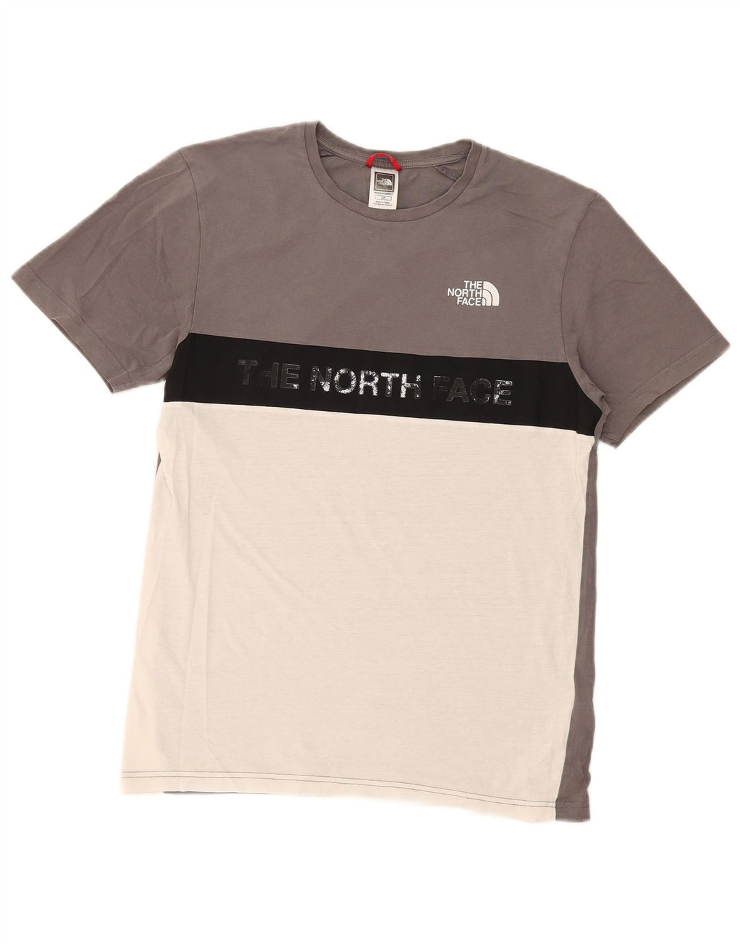 Ανδρικό κανονικό γραφικό μπλουζάκι North Face Top Small Grey Colourblock