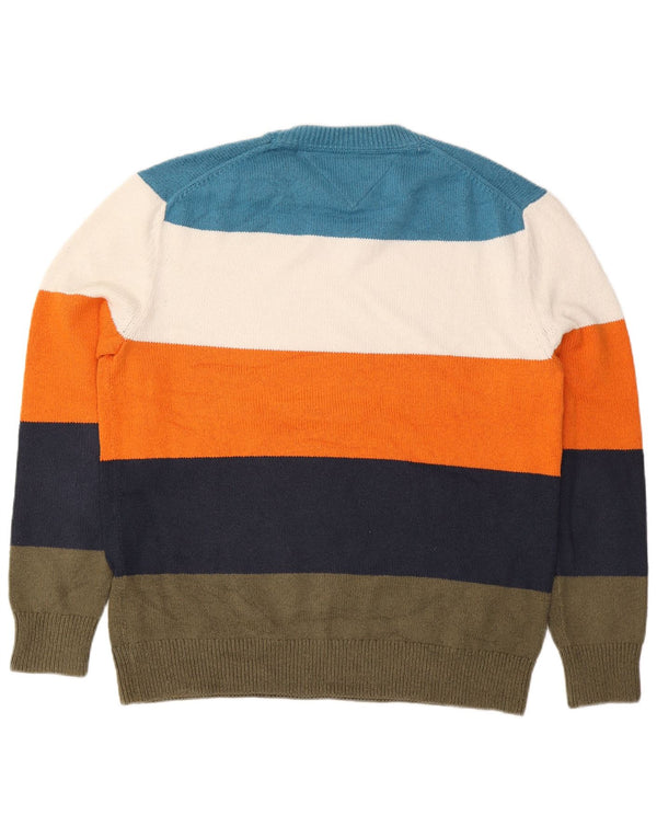 Tommy Hilfiger Ανδρικό πουλόβερ με λαιμόκοψη XL πολύχρωμο ριγέ