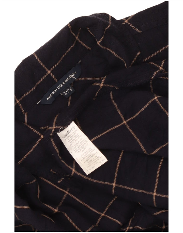 Γυναικείο πουκάμισο πουλόβερ French Connection UK 10 Small Navy Blue Check