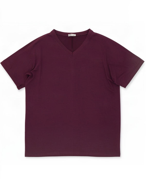 Zara Γυναικείο T-Shirt Top UK 20 2XL Μωβ