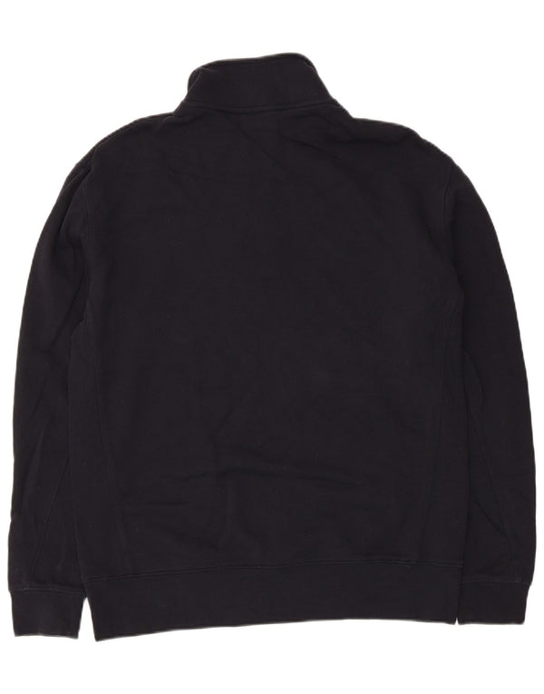 Zara Γυναικείο Φούτερ με φερμουάρ Jumper UK 14 Medium Navy Blue Cotton