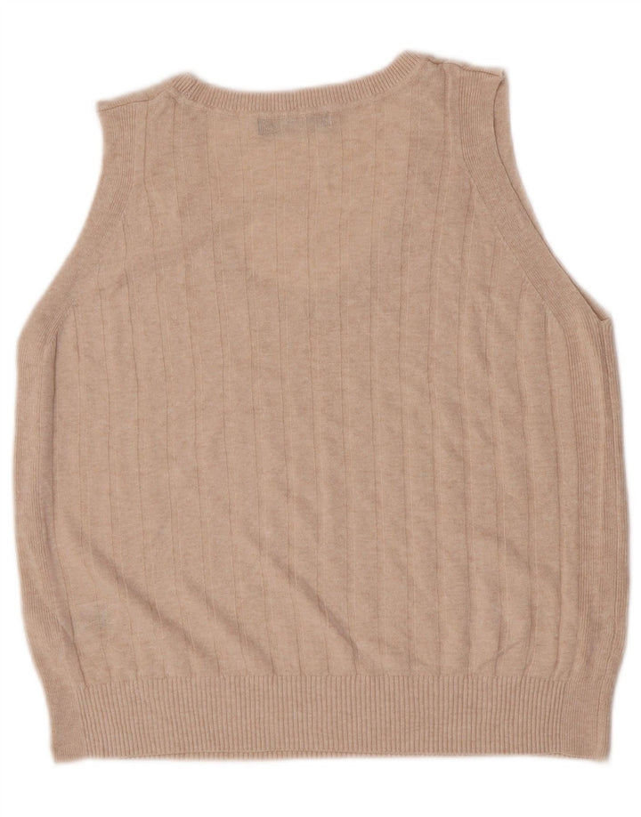 Marks & Spencer Γυναικείο γιλέκο Tank Top UK 12 Medium Beige Viscose