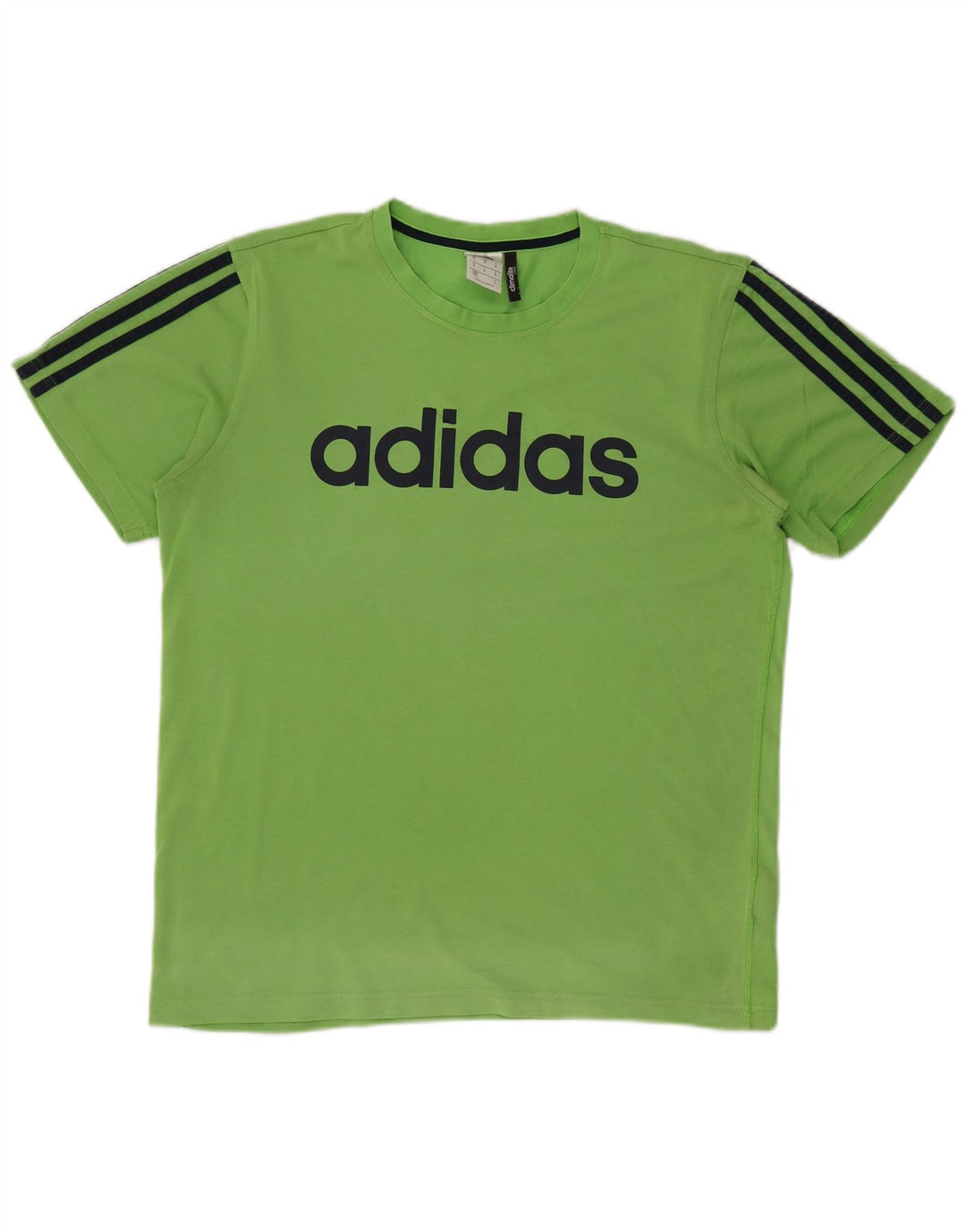 Ανδρικό γραφικό T-Shirt Climalite ADIDAS Top Μεσαίο πράσινο βαμβακερό