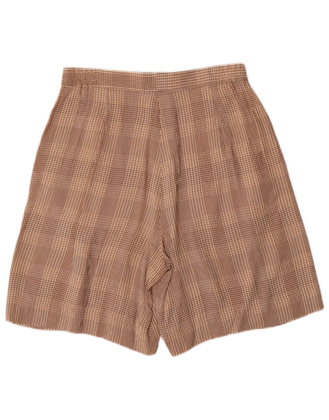 VINTAGE Γυναικείο σετ 4 κουμπιών 2 τεμαχίων UK 10 Small W28 Brown Check Acetate