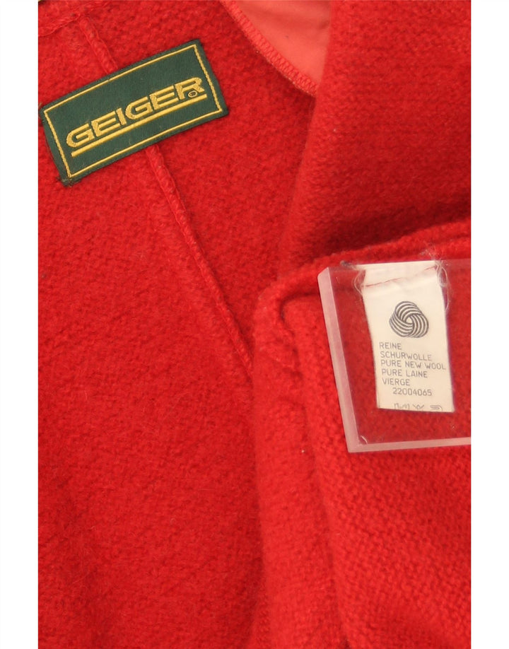 Γυναικείο πουλόβερ με ζακέτα Geiger UK 18 XL Red New Wool
