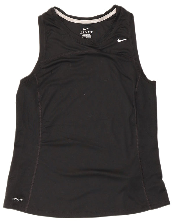 Γυναικείο γιλέκο Nike Dri Fit Top UK 12 Μεσαίο μαύρο πολυεστέρα