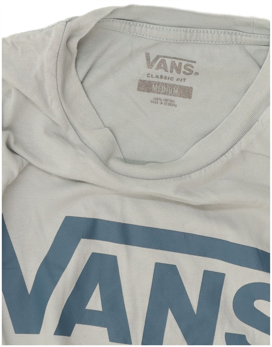 Ανδρικό γραφικό μπλουζάκι Vans Classic Fit Top από μεσαίο μπλε βαμβακερό