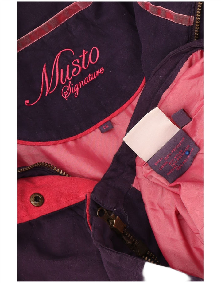 Musto Γυναικείο Signature Καπιτονέ μπουφάν UK 14 Large Purple Polyester