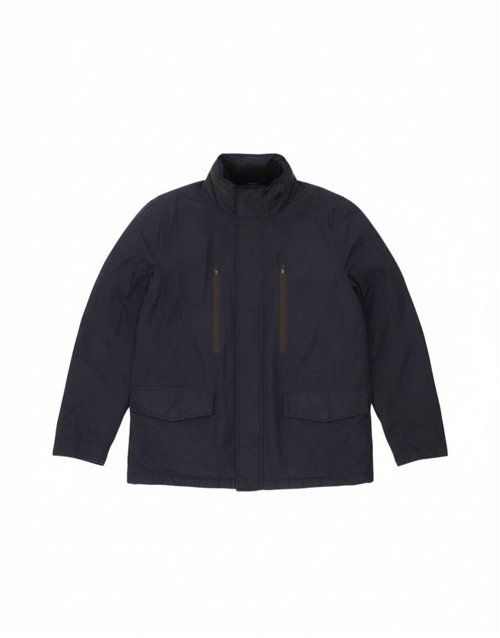 CHAMPION Mens Hooded Padded Jacket UK 42 XL Navy Blue Polyester Vintage Champion and Second-Hand Champion from Messina Hembry 