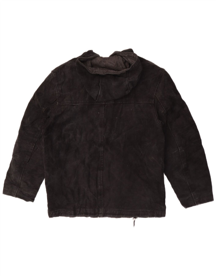 Privilegi Γυναικείο Suede Jacket με κουκούλα IT 44 Medium Black Leather