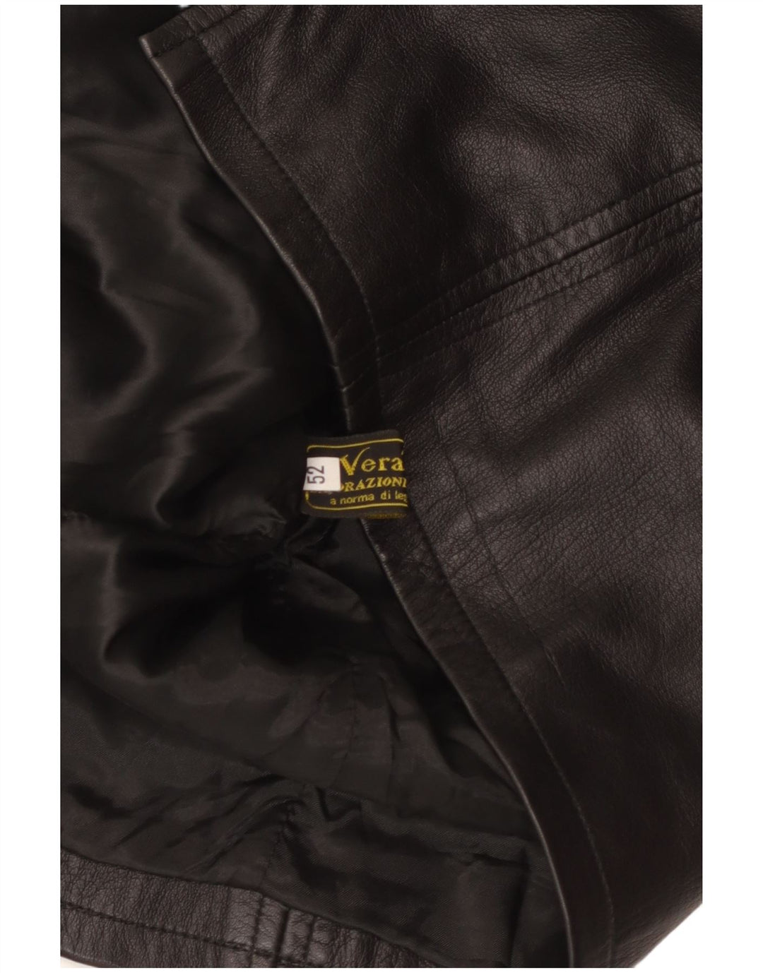 VINTAGE Γυναικείο Δερμάτινο Μπουφάν UK 18 XL Μαύρο