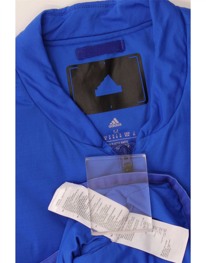 Adidas Mens Gilet UK 38 Medium Blue Colorblock Πολυαμίδιο