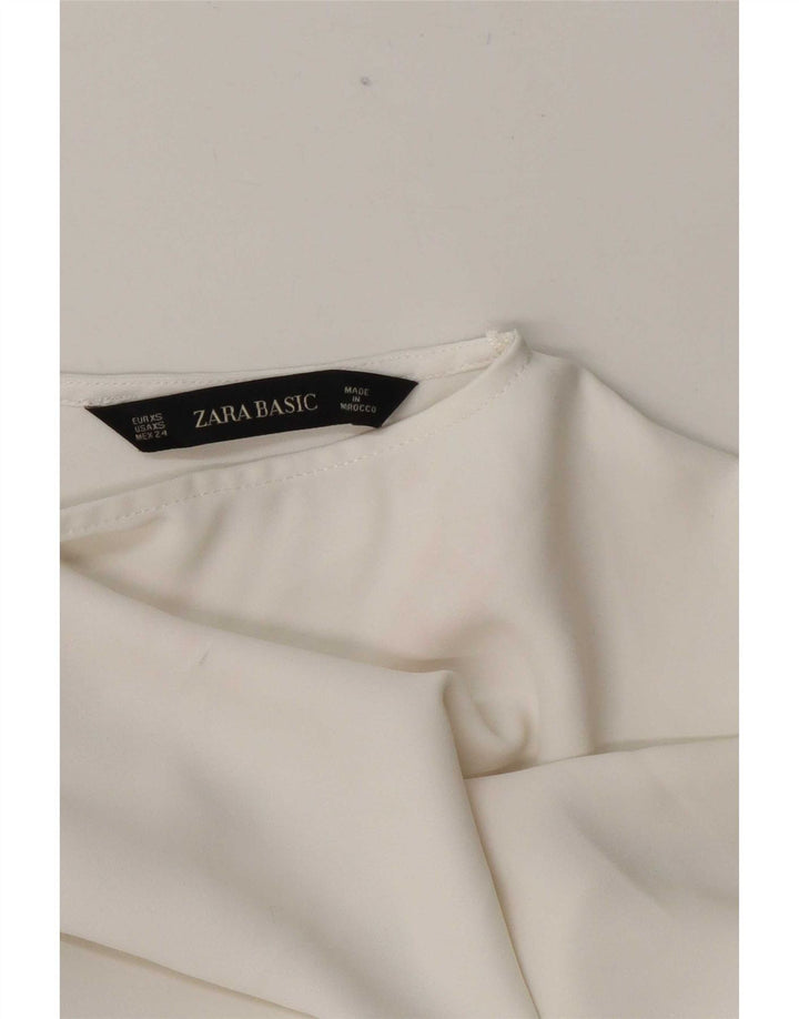 Zara Γυναικεία Μπλούζα Oversized Top UK 6 XS White Colourblock