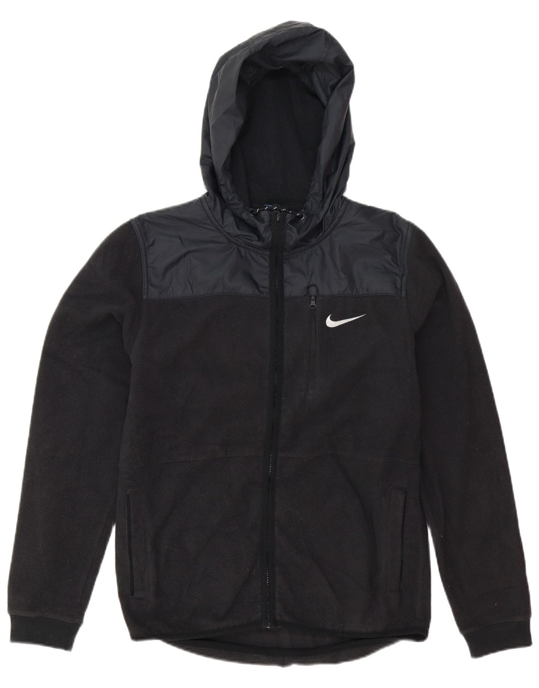 Ανδρικό μπουφάν Nike Fleece UK 36 Small Black Colourblock από πολυεστέρα