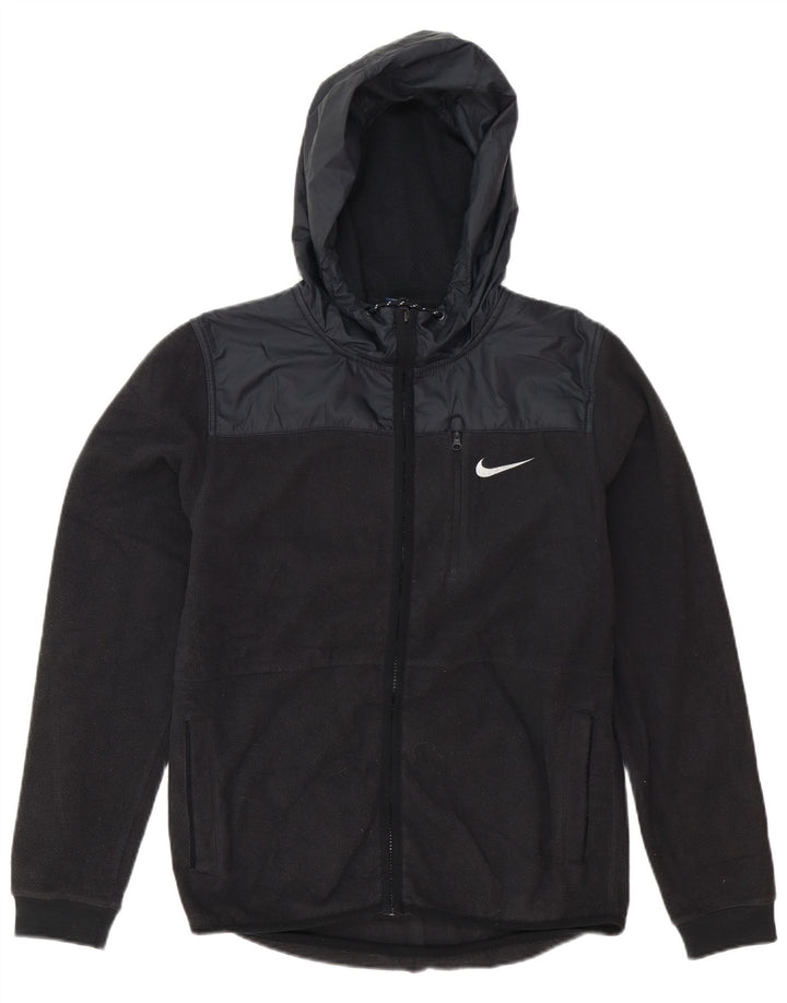 Ανδρικό μπουφάν Nike Fleece UK 36 Small Black Colourblock από πολυεστέρα