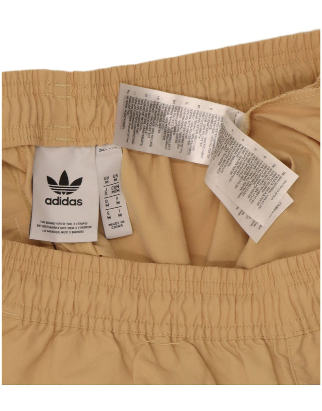 Ανδρικό γραφικό σορτς κολύμβησης Adidas μεσαίο μπεζ πολυεστέρα