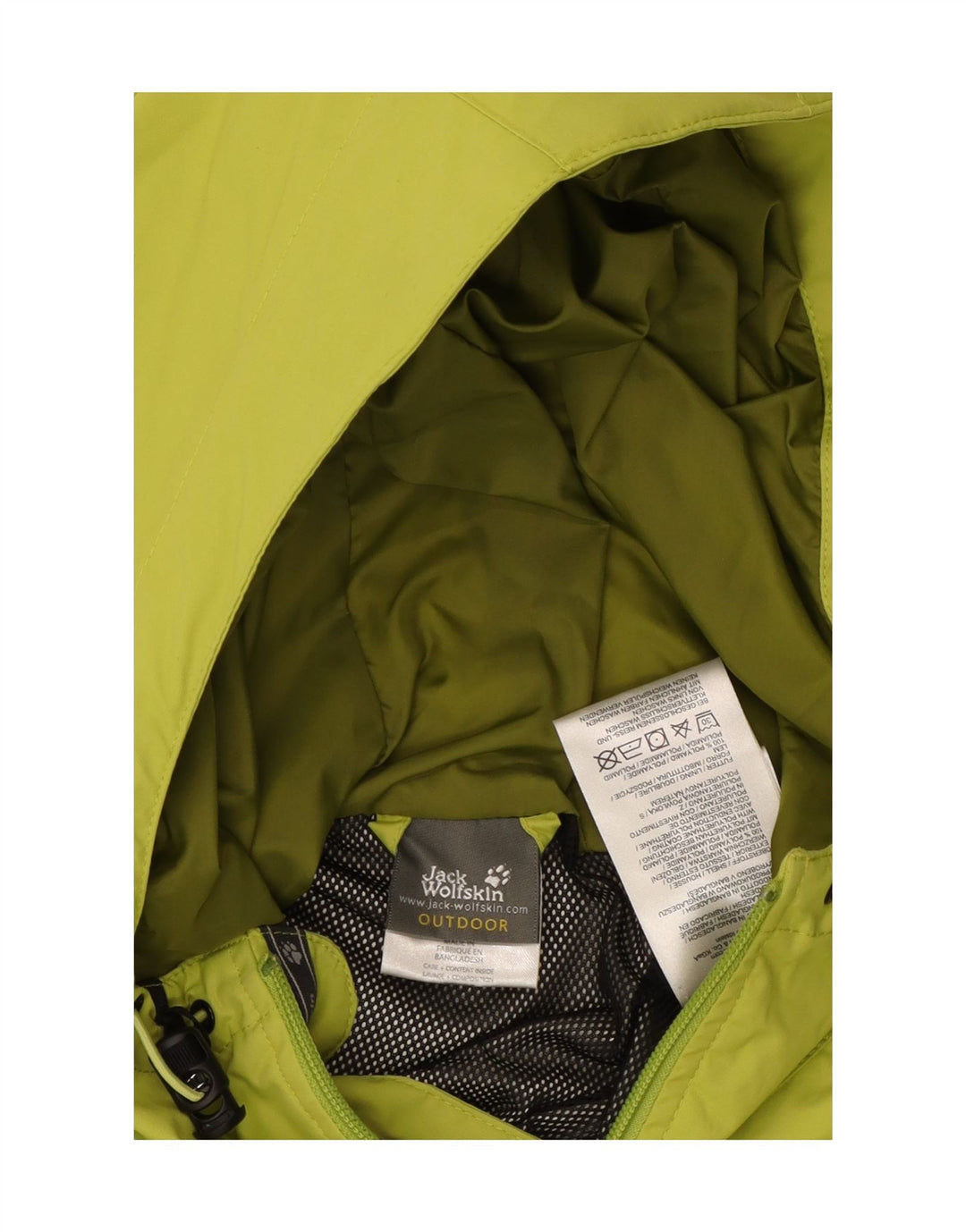 JACK WOLFSKIN Γυναικείο μπουφάν βροχής με κουκούλα UK 16 Large Green Polyamide