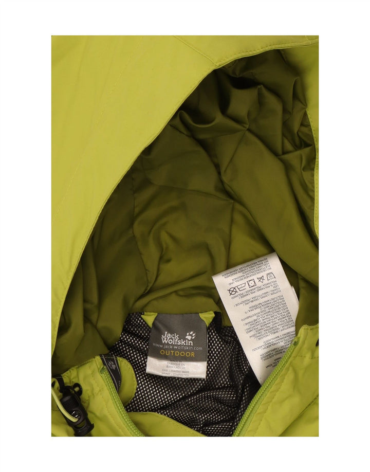 JACK WOLFSKIN Γυναικείο μπουφάν βροχής με κουκούλα UK 16 Large Green Polyamide