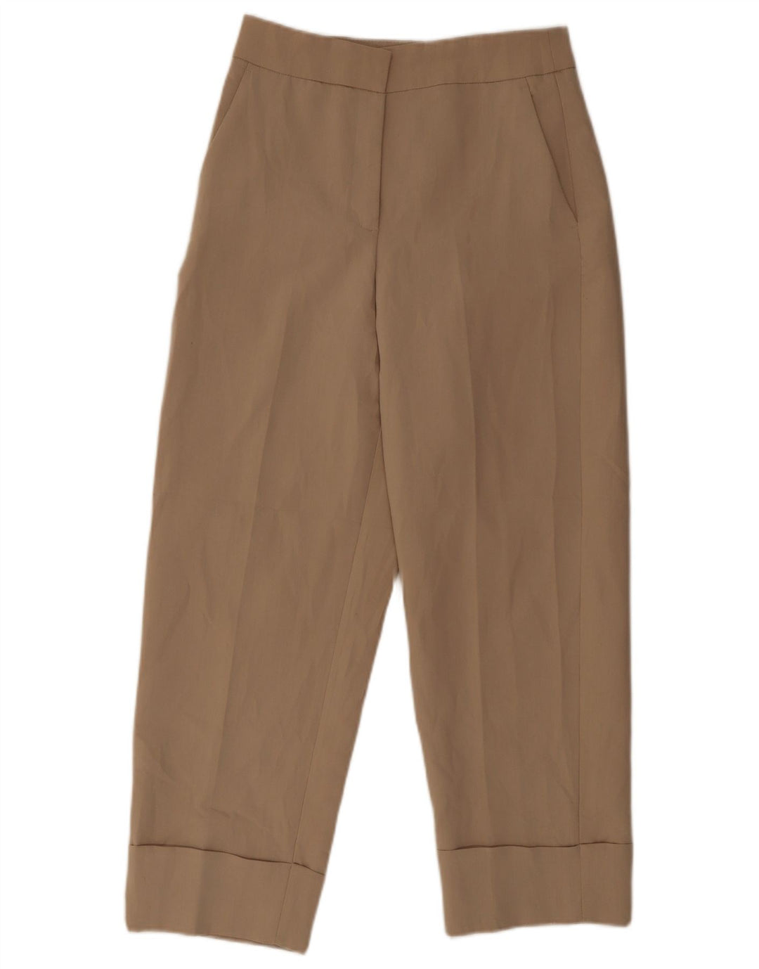 Zara Γυναικείο ίσιο παντελόνι Medium W28 L27 Beige Polyester