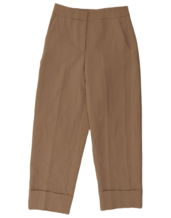 Zara Γυναικείο ίσιο παντελόνι Medium W28 L27 Beige Polyester