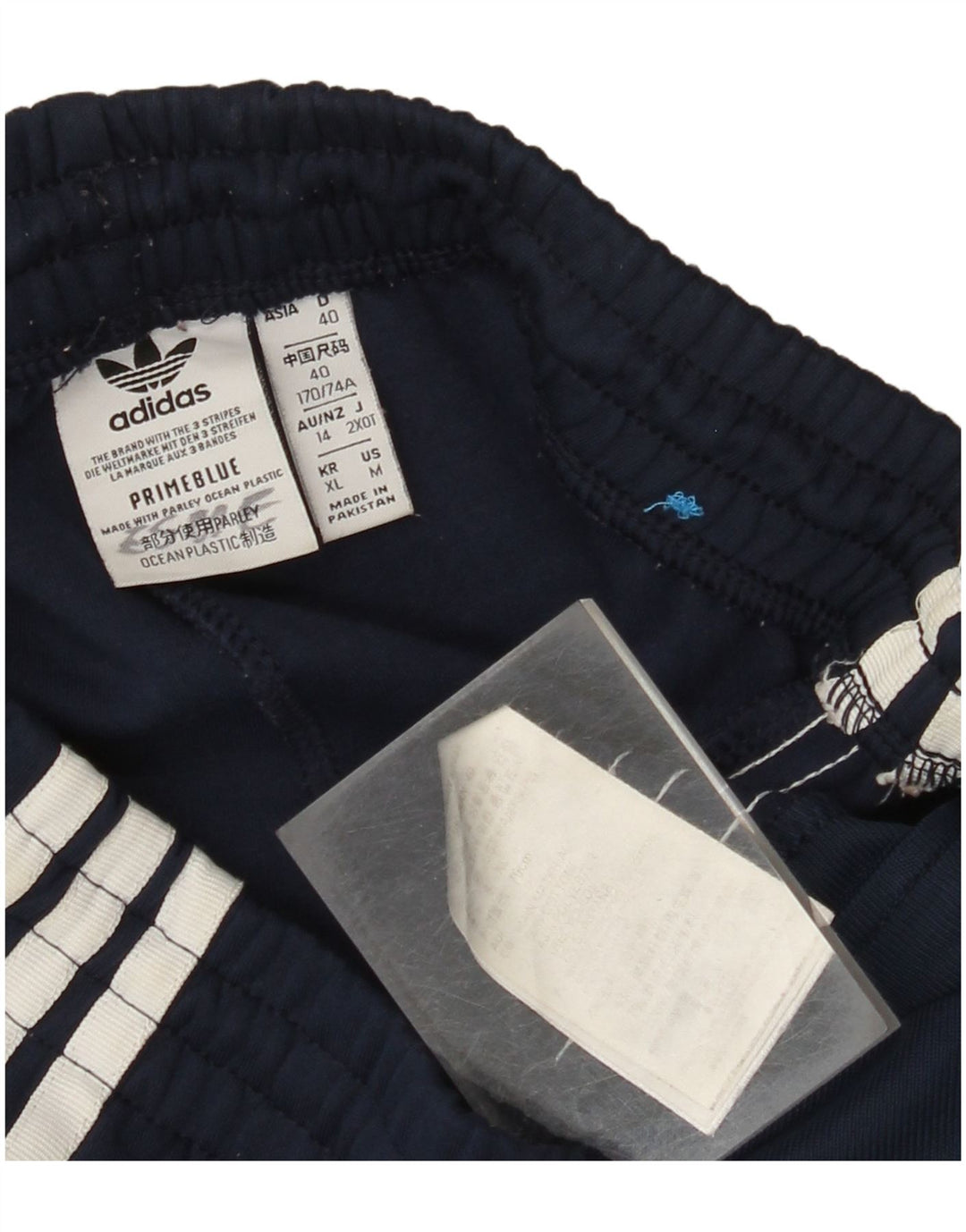 Ανδρική αθλητική φόρμα ADIDAS Παντελόνι μεσαίο μπλε βαμβακερό