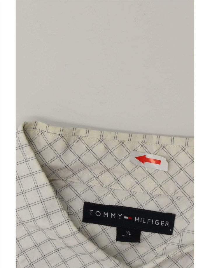 Ανδρικό πουκάμισο Tommy Hilfiger XL White Check Cotton