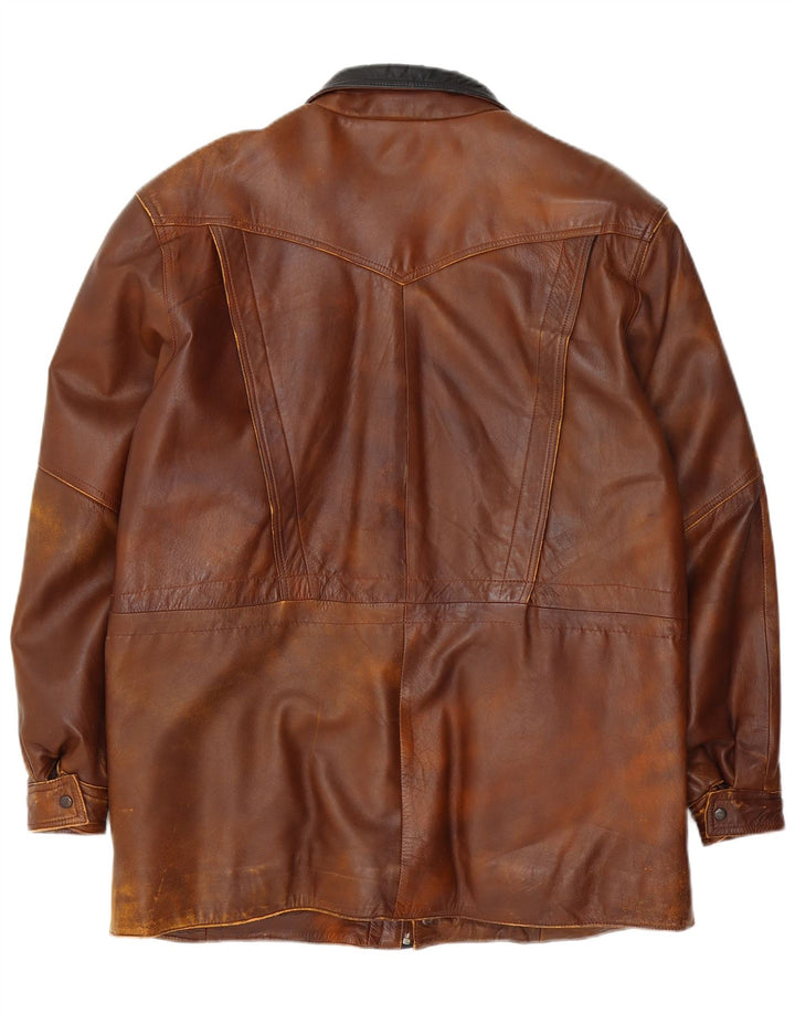 Vintage Ανδρικό Δερμάτινο Μπουφάν UK 42 XL Καφέ