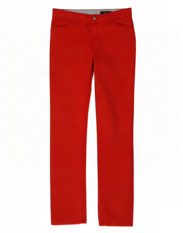 Tommy Hilfiger Γυναικείο Skinny Casual Παντελόνι US 8 Medium W30 L31 κόκκινο βαμβακερό