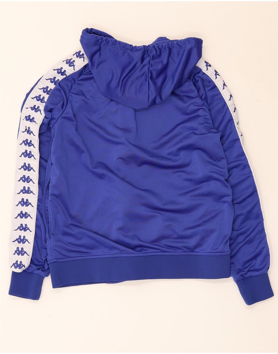 KAPPA Γυναικείο πουλόβερ με κουκούλα με φερμουάρ UK 10 Small Blue Colourblock