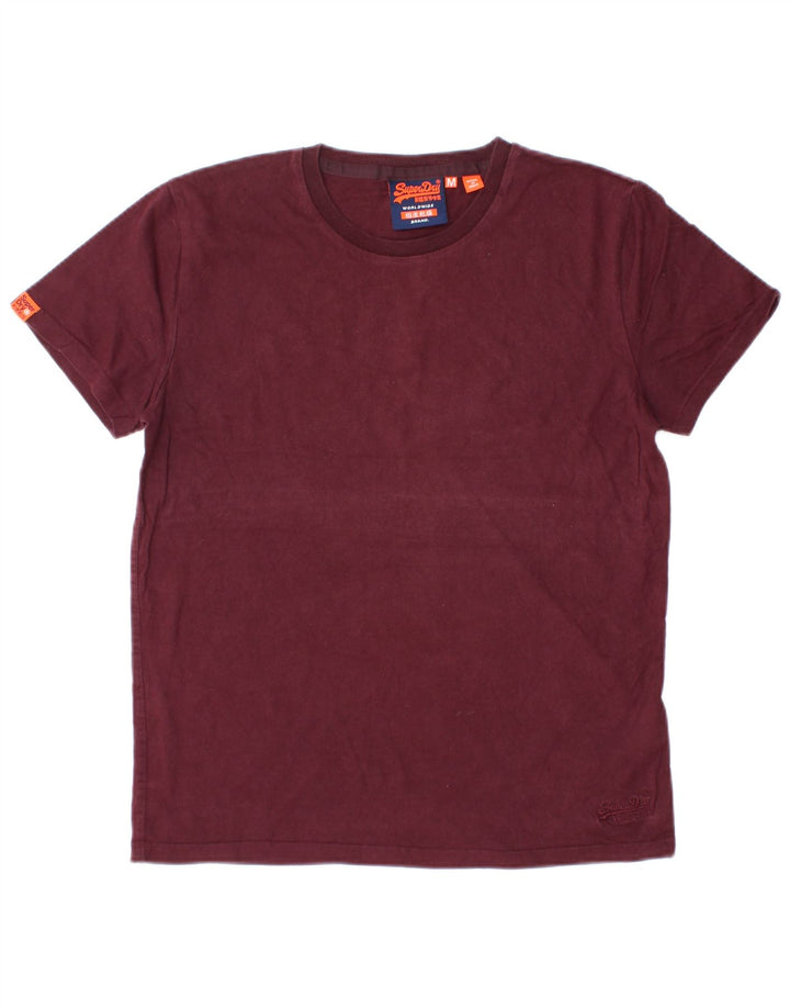 Ανδρικό T-Shirt Superdry Top Βαμβακερό μεσαίο μπορντό