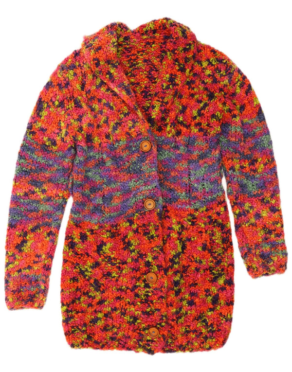 Vintage γυναικείο πουλόβερ Longline Cardigan UK 8 Μικρά πολύχρωμα Flecked