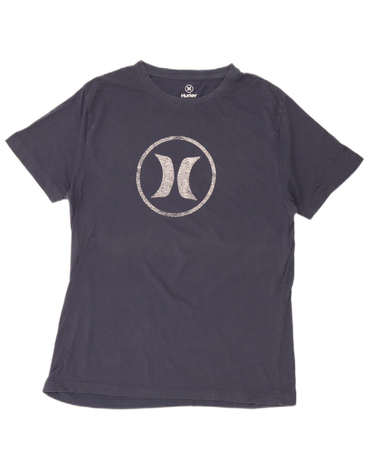 Ανδρικό γραφικό μπλουζάκι Hurley Top από μεσαίο ναυτικό μπλε βαμβακερό